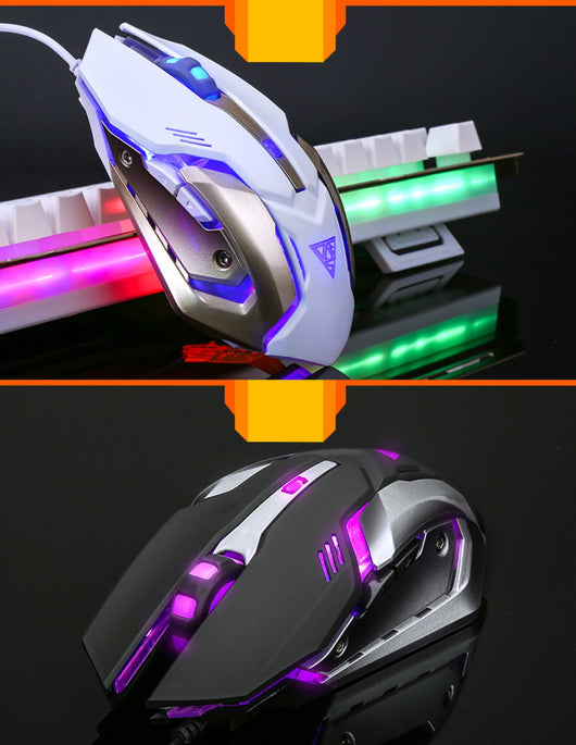 Ratón Gaming Luminoso USB con Diseño Mecánico Colorido - Image 9