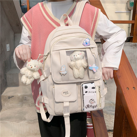 Mochila Escolar de Gran Capacidad con Diseño Coreano para Niñas - Image 4