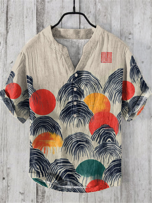 Camisa Hawaiana Navideña Casual con Estampado Santa para Hombre - Image 14