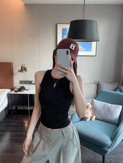 Chaleco Plisado Ajustado sin Mangas Estilo Hot Girl - Image 20