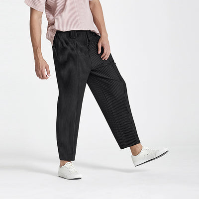 Pantalones Casuales para Hombre con Pretina Plisada y Puño Ajustable - Image 2