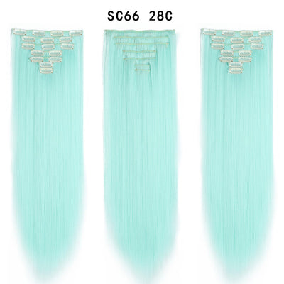Set de Extensiones de Cabello con 16 Clips - Peluca de Fibra Sintética Premium - Image 20