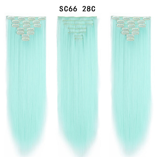 Set de Extensiones de Cabello con 16 Clips - Peluca de Fibra Sintética Premium - Image 20