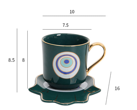 Taza de Café Europea con Plato de Cerámica Estilo Creativo - Image 17