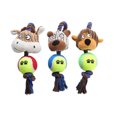 Juguete Interactivo para Perros con Cuerda y Pelota de Tenis Resistente - Image 6