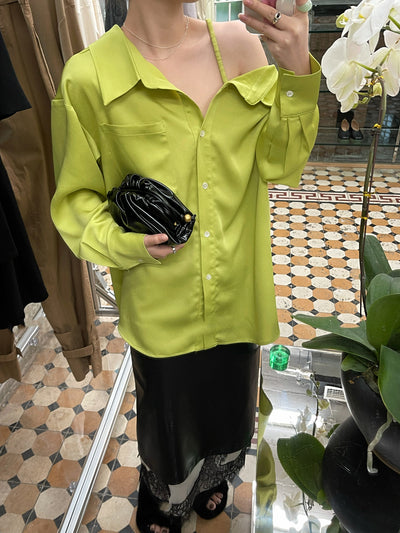 Falda de Cuero con Detalles de Encaje para Mujer - Image 8