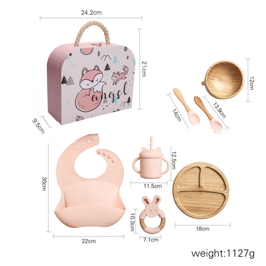 Set Completo de Alimentación Infantil con Plato Inteligente, Babero de Silicona y Accesorios - Image 13