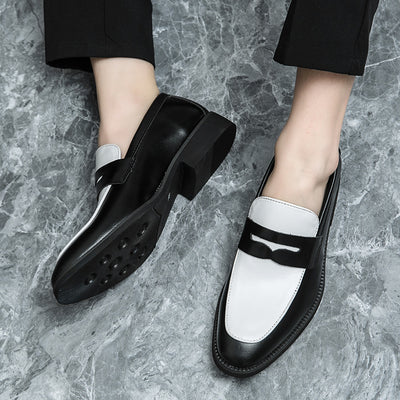 Zapatos Casual de Cuero Estilo Británico-Coreano sin Cordones - Image 2