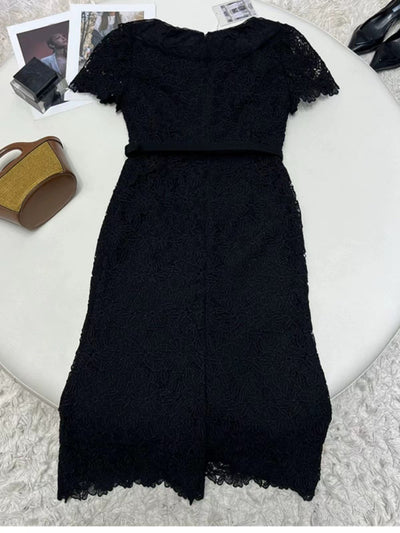 Vestido con Falda de Encaje y Borde Tipo Cola de Pez - Image 11