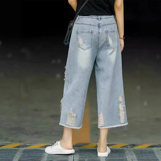 Pantalón Ancho Cintura Alta Retro Estilizante - Image 4