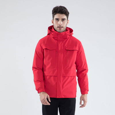 Chaqueta Montañera 3 en 1 Multibolsillos Talla Grande - Image 4