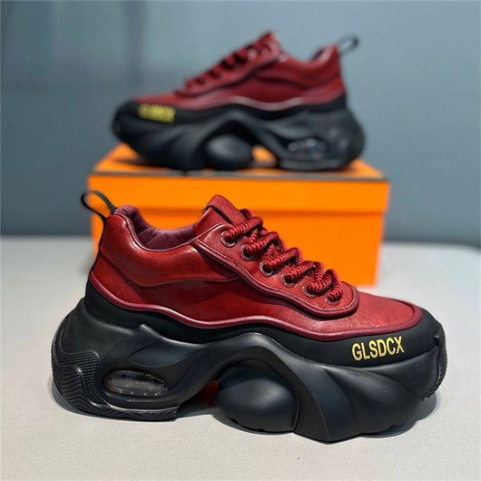 Zapatos Deportivos de Plataforma en Cuero para Hombre - Estilo Moderno y Confort - Image 8