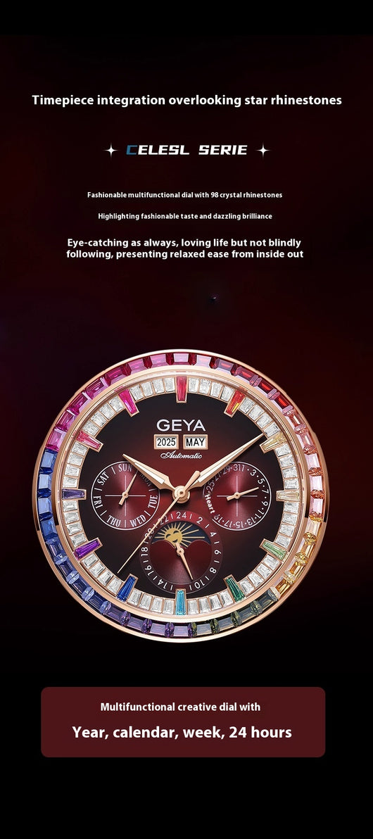 Reloj Automático Multifuncional Rainbow Circle Resistente al Agua para Hombre - Image 7