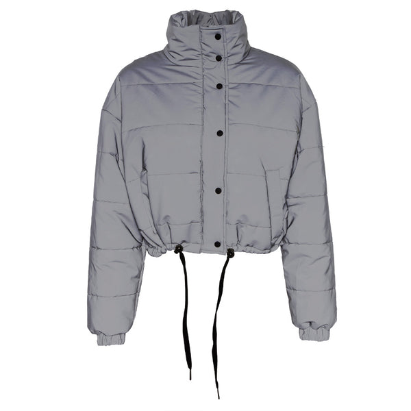 Chaqueta Reflectante de Cuello Alto para Clima Frío