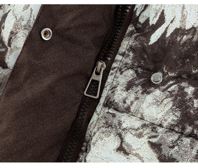 Chaqueta Acolchada Suelta Estampada - Abrigo Corto Grueso - Image 18