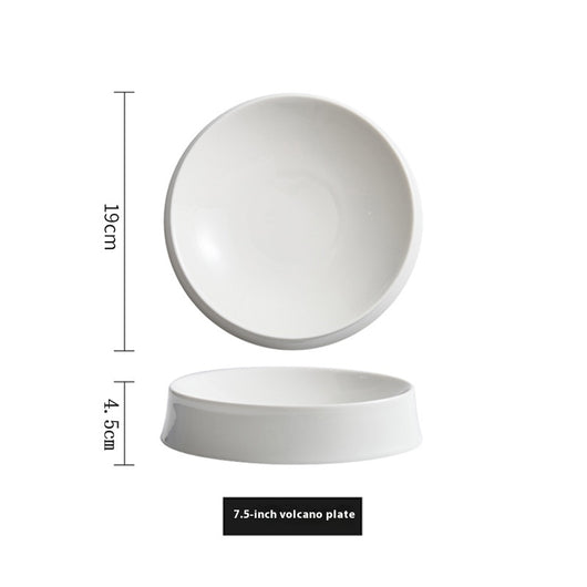 Plato de Cerámica Blanca con Diseño Irregular - Image 6