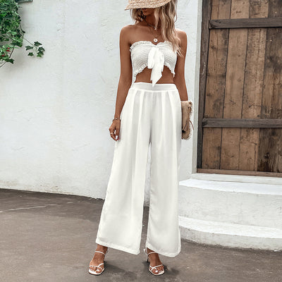 Conjunto Elegante con Chaleco Fruncido y Falda Larga - Image 4