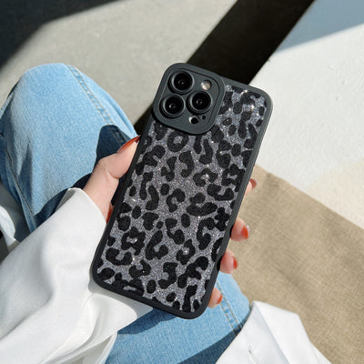 Funda de Silicona Leopardo Glitter Brillante Protección Total Antigolpes - Image 5