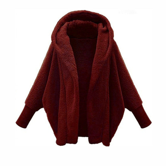 Abrigo Suelto con Capucha de Felpa para Mujer - Estilo Europeo y Americano - Image 8