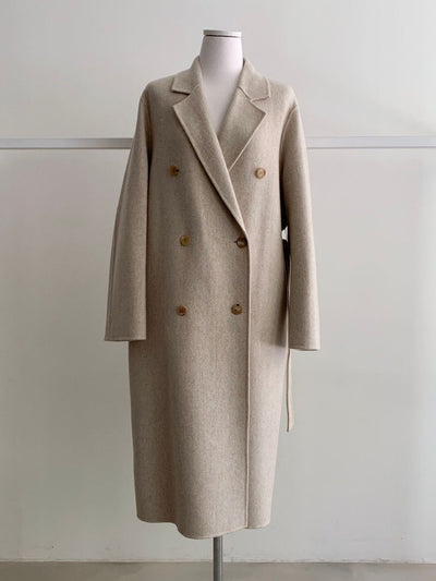 Abrigo de Lana Largo Elegante Doble Botonadura Oversize - Image 14