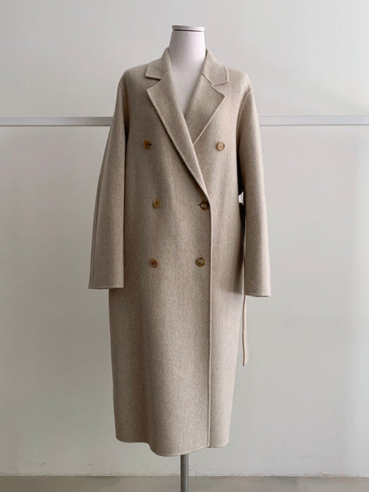 Abrigo de Lana Largo Elegante Doble Botonadura Oversize - Image 14