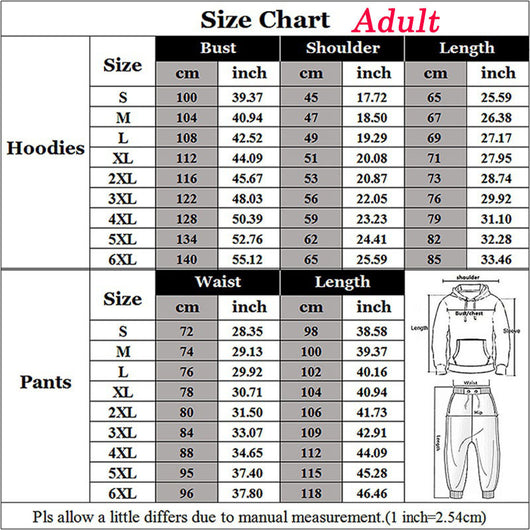 Conjunto de Sudadera y Pantalón Holgado con Impresión Digital 3D - Image 14