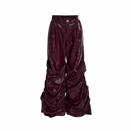 Pantalón Ancho Plisado Casual Acumulado - Image 3