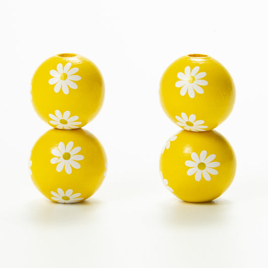 Pulsera Artesanal de Cuentas de Madera Margaritas Coloridas con Cuerda de Cáñamo - Image 7