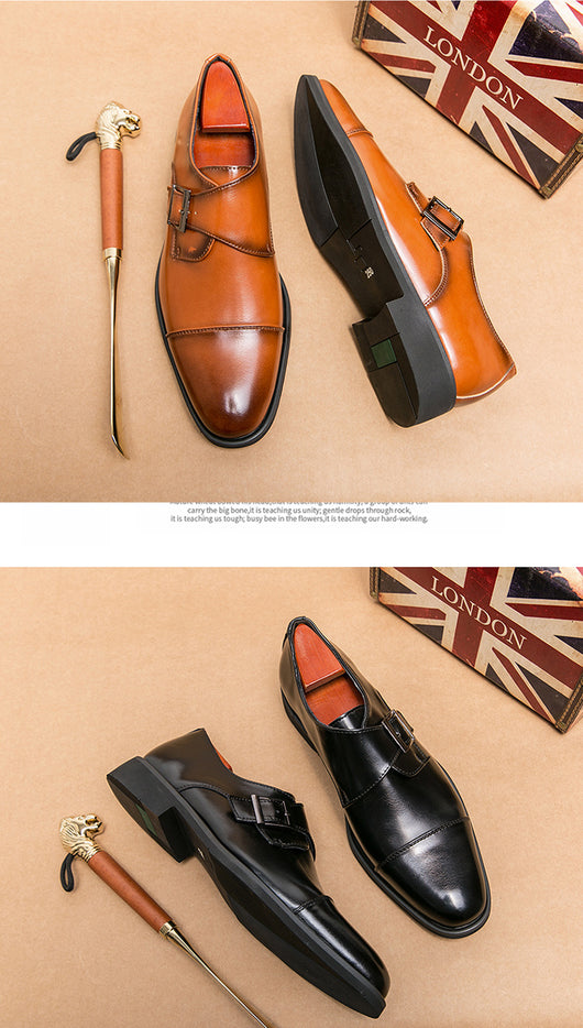 Zapatos de Tacón Bajo Estilo Británico Moderno - Image 9