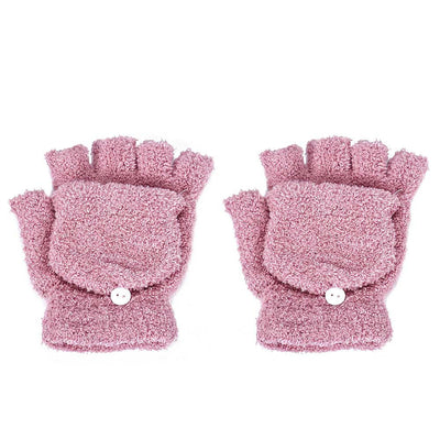 Guantes Mitones de Polar Coral con Dedos Libres para Escribir y Viajes - Image 10
