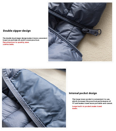 Chaqueta Acolchada Ligera Desmontable con Gorro para Mujer - Image 8