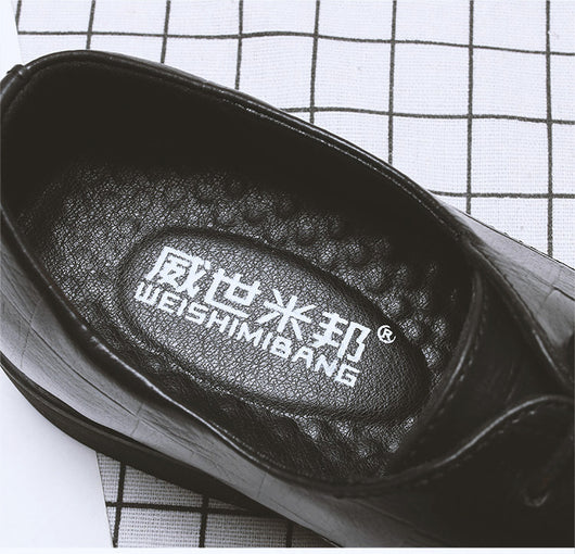 Zapatos de Cuero Casual Estilo Coreano con Altura Aumentada para Hombre - Image 12