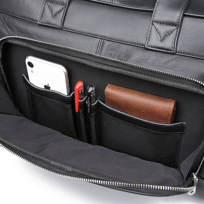 Maletín de Negocios en Cuero Genuino - Bolsa para Laptop 17" Premium Nappa - Image 14