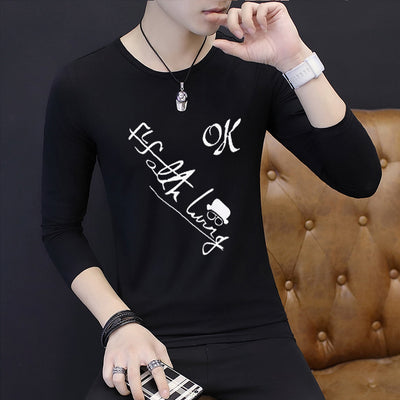 Camisa de Manga Larga Otoño Estilo Coreano para Hombre - Image 3