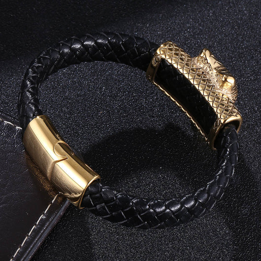 Pulsera de Lobo Punk Estilo Europeo y Americano para Hombre - Image 3