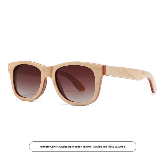 Gafas de Sol Polarizadas con Montura Ovalada y Puente de Madera - Image 10