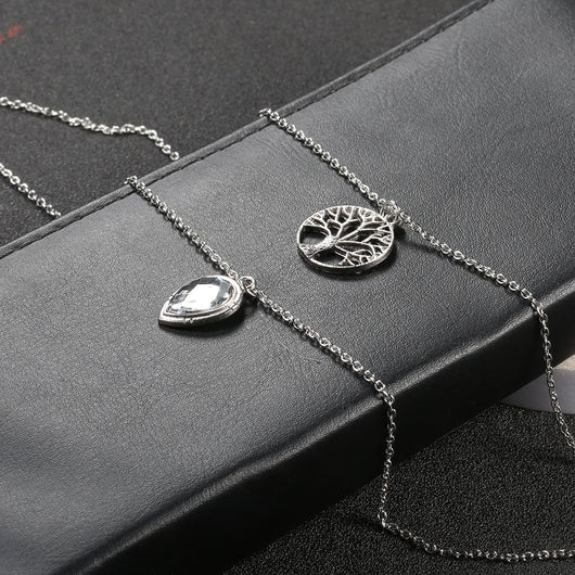 Collar Doble Árbol de la Vida con Ópalo Gota de Agua - Joyería Bohemia - Image 9