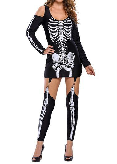 Disfraz Sexy Halloween Calavera - Diseño Hombros Descubiertos - Image 15