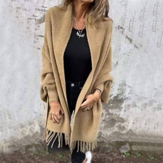 Cardigan Tejido para Mujer con Mangas Murciélago y Diseño de Borlas - Saco Suelto y Elegante - Image 5