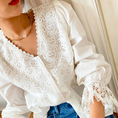 Blusa de Encaje Diseño Francés - Elegancia y Temperamento Femenino - Image 16