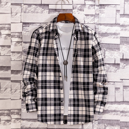 Camisa Casual de Cuadros para Hombre Manga Larga - Image 9