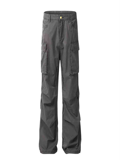 Pantalones Cargo Retro Sueltos con Múltiples Bolsillos - Image 9