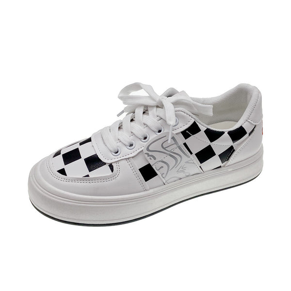 Zapatillas Retro Cuadros Plataforma Alto