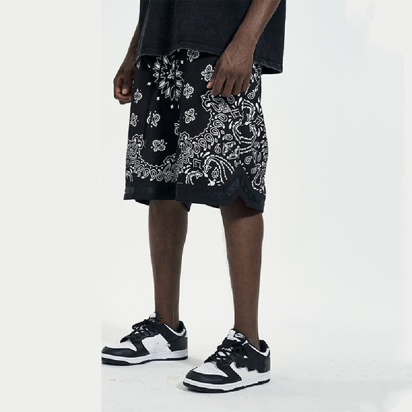 Shorts Hip-hop Militar con Empalmes y Corte Bajo para Hombre