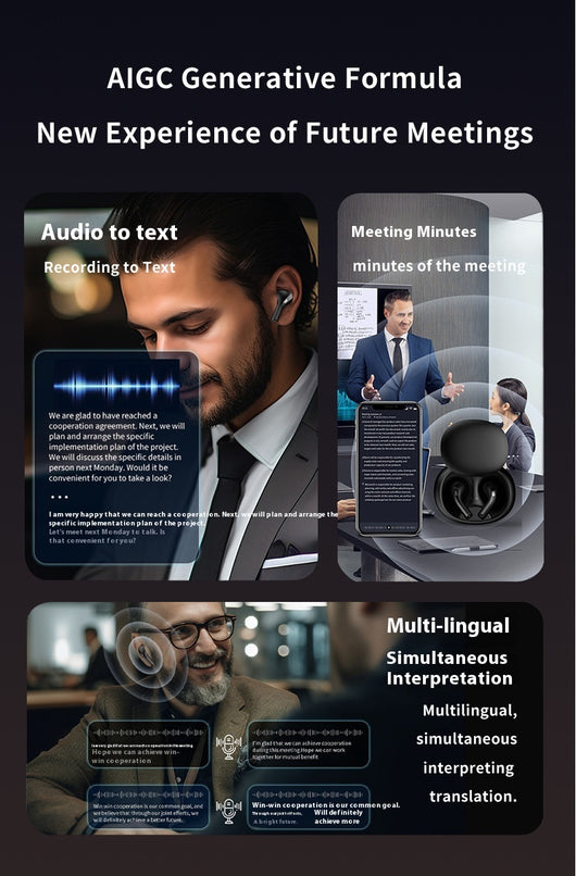 Auriculares Traductores Inteligentes Inalámbricos Biaurales - Image 9