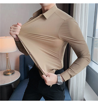 Camisa Casual de Punto Sin Planchado con Caída Perfecta - Image 19