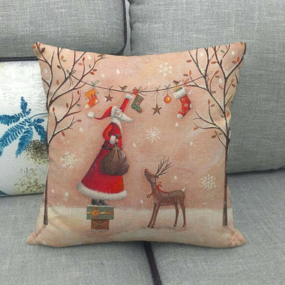 Funda de Almohada de Lino Colección Año Nuevo Navidad - Image 8