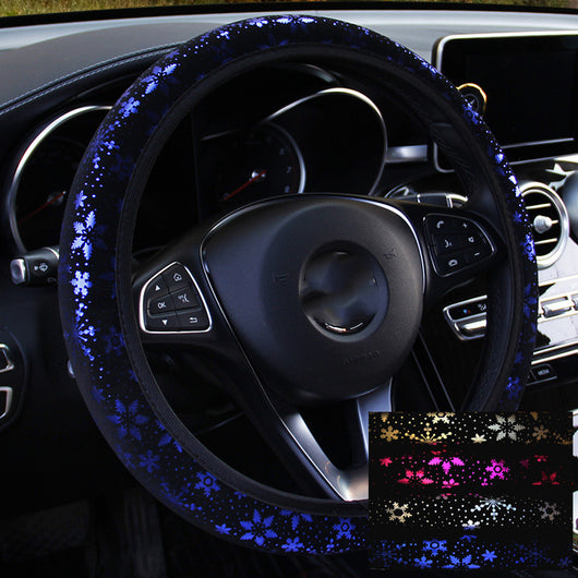 Volante de Auto Dorado con Diseño de Copo de Nieve - Image 2