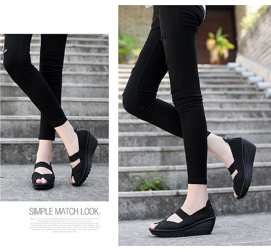 Zapatos Tejidos a Mano sin Cordones para Mujer - Comodidad Casual - Image 23