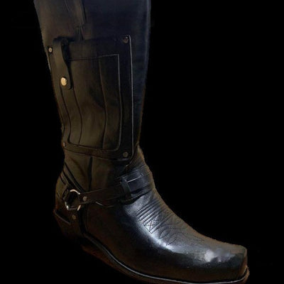 Botas de Cuero para Hombre con Tacón Alto y Bordado de Caballero - Image 3